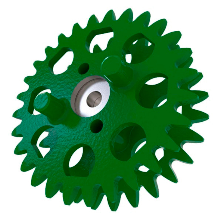 [G-AA49877] Greenly Sprocket assembly 28-28 teeth cluster with bearings for John Deere