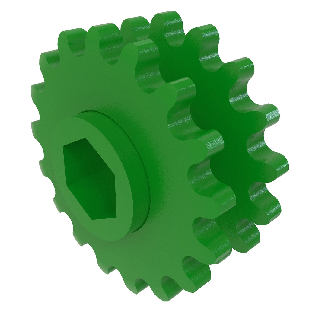 [G-AH117552] Greenly, Engrane de cadena de 12 dientes para John Deere