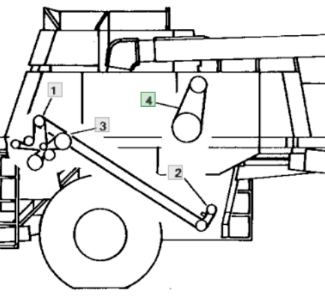 [A-AH127866] A&I, Bandas del sistema de descarga (Juego de 2) para John Deere