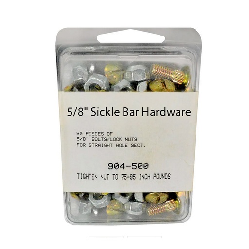 [04-904-500, 86507777] [04-904-500, 86507777] 04-904-500 86507777 7/32 x 5/8" Bolt & Nut for sickle bar, (pkg 50 pc) for John Deere